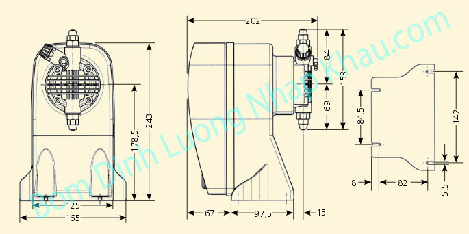 Sơ đồ bơm định lượng Doseuro Type SMC