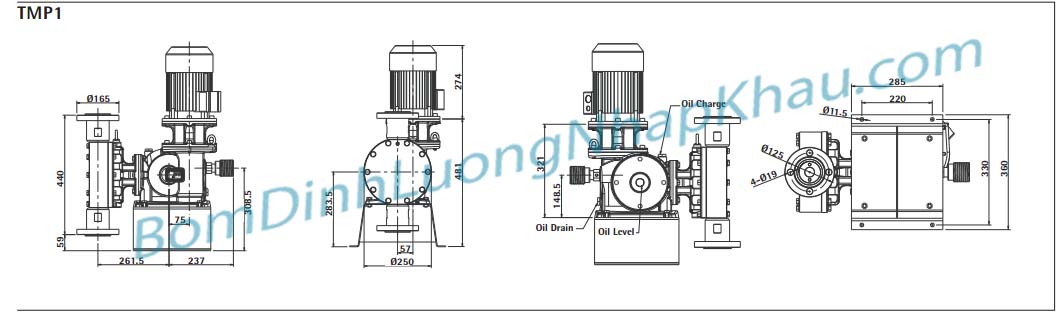 Kích thước bơm định lượng Injecta TM05050C